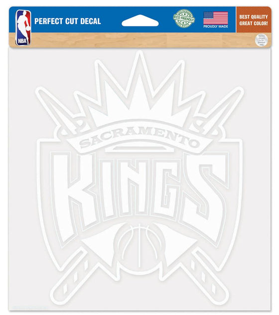 Sacramento Kings Decal 8x8 Die Cut White - Special Order