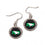 North Dakota Fighting Hawks Earrings Round Style (CDG)