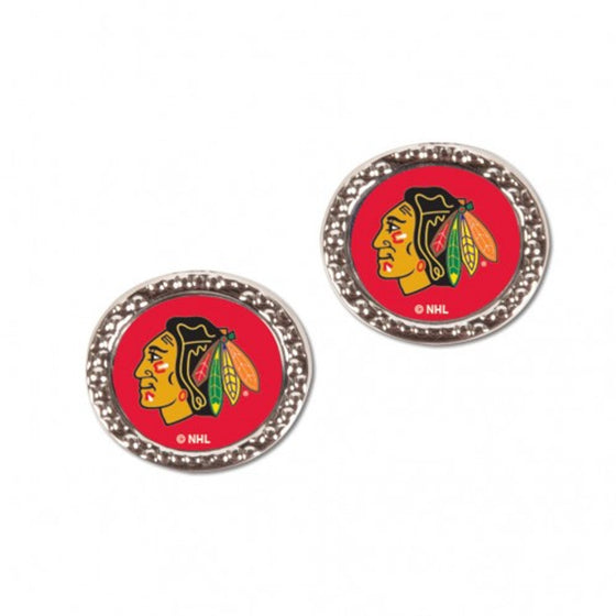 Chicago Blackhawks Earrings Post Style - Special Order