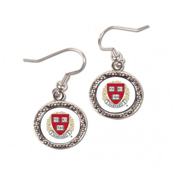 Harvard Crimson Earrings Round Style (CDG)