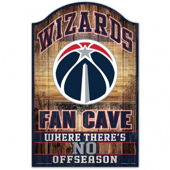 Washington Wizards Sign 11x17 Wood Fan Cave Design - Special Order