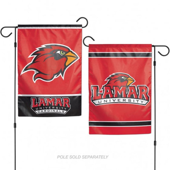 Lamar Cardinals Flag 12x18 Garden Style 2 Sided Special Order (CDG)