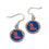 Mississippi Rebels Earrings Round Style (CDG)