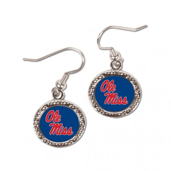 Mississippi Rebels Earrings Round Style (CDG)