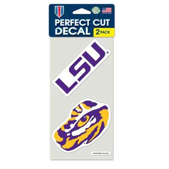 LSU Tigers Set of 2 Die Cut Decals