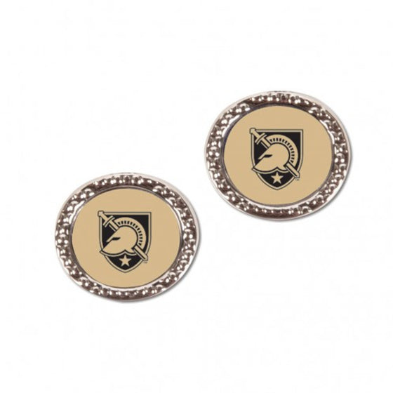 Army Black Knights Earrings Round Style - Special Order