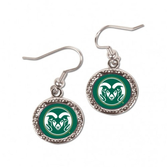 Colorado State Rams Earrings Round Style (CDG)