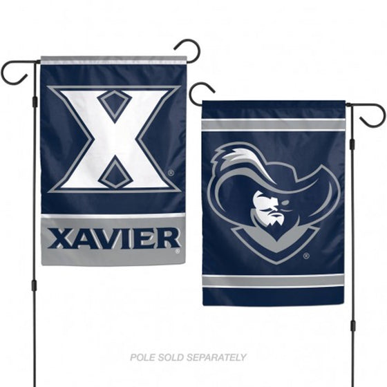 Xavier Musketeers Flag 12x18 Garden Style 2 Sided - Special Order