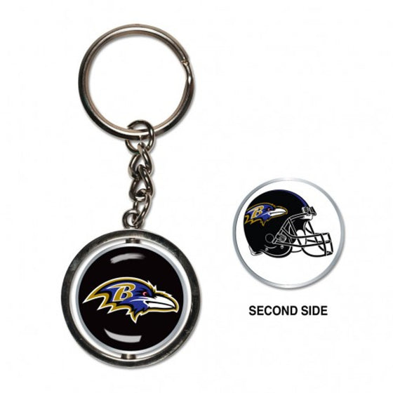 Baltimore Ravens Key Ring Spinner Style - Special Order