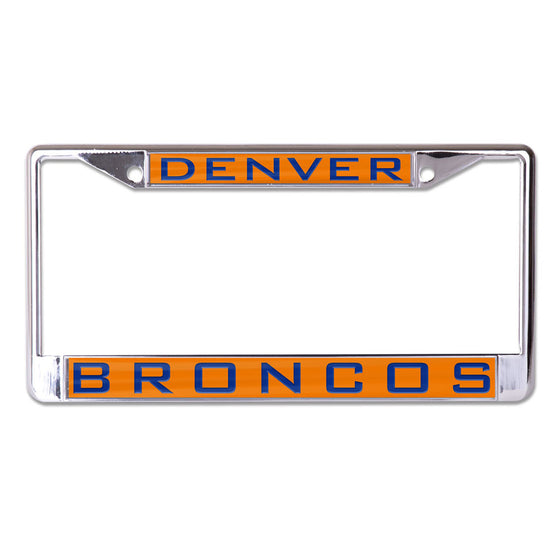 Denver Broncos License Plate Frame - Inlaid - Special Order