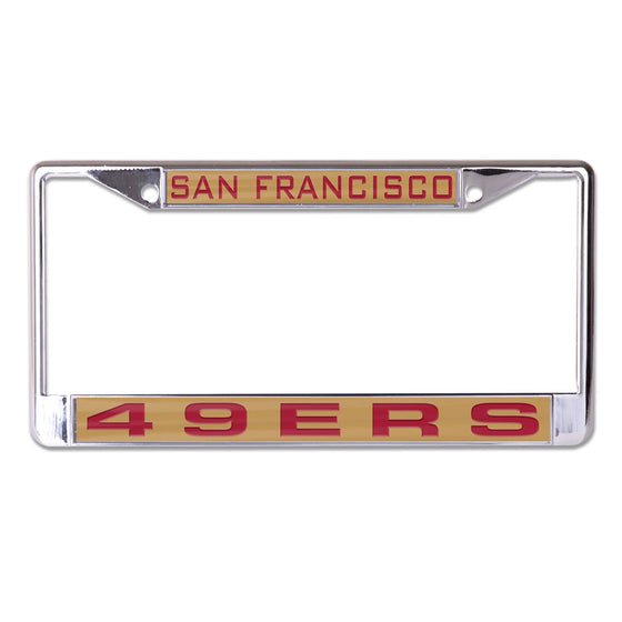 San Francisco 49ers License Plate Frame Inlaid Style - Special Order