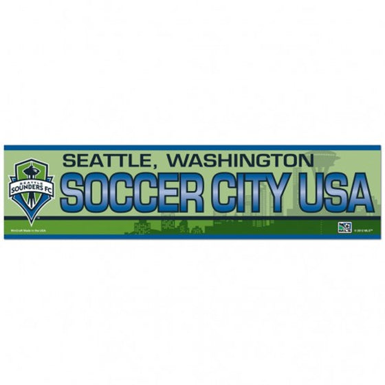 Seattle Sounders FC Decal 3x12 Bumper Strip Style Soccer City DesignSpecial Order - Special Order