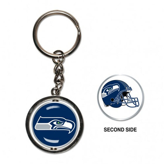 Seattle Seahawks Key Ring Spinner Style - Special Order