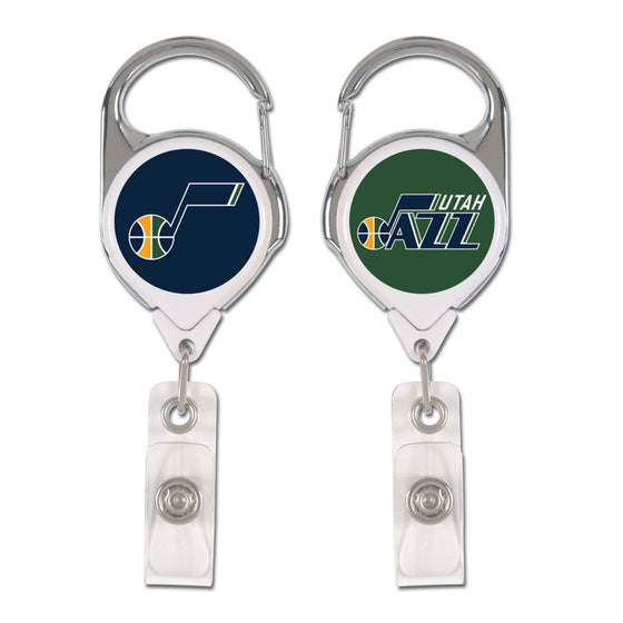 Utah Jazz Badge Holder Premium Retractable - Special Order