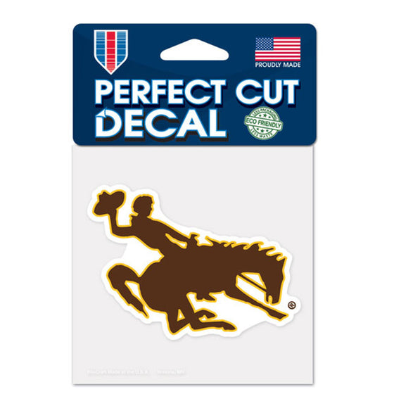 Wyoming Cowboys Decal 4x4 Perfect Cut Color - Special Order