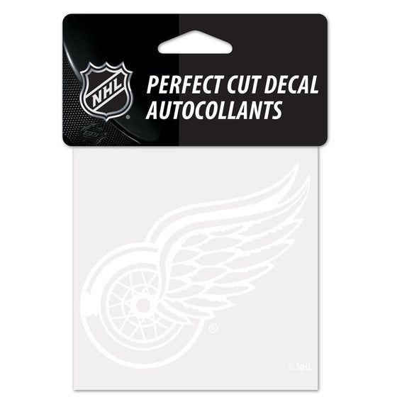 Detroit Red Wings Decal 4x4 Perfect Cut White