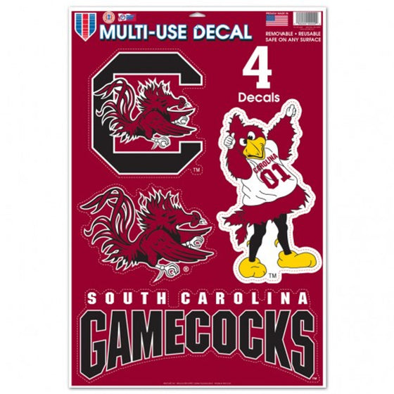 South Carolina Gamecocks Decal 11x17 Multi Use 4 Decals - Special Order