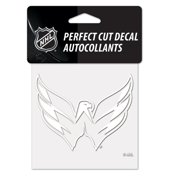 Washington Capitals Decal 4x4 Perfect Cut White