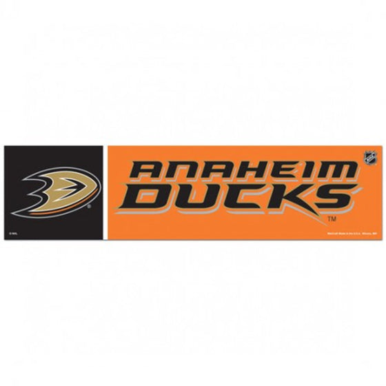 Anaheim Ducks Decal 3x12 Bumper Strip Style - Special Order