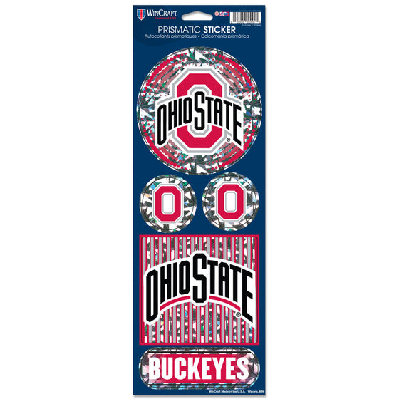 Ohio State Buckeyes Stickers Prismatic