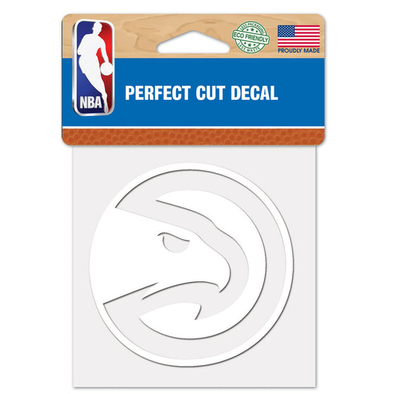 Atlanta Hawks Decal 4x4 Perfect Cut White - Special Order