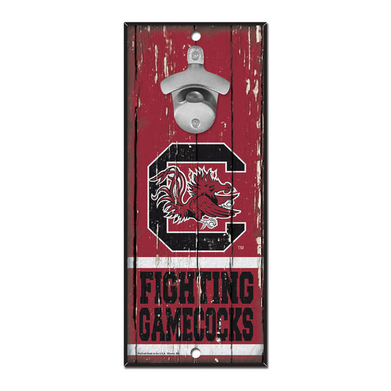 South Carolina Gamecocks Sign Wood 5x11 Bottle Opener - Special Order