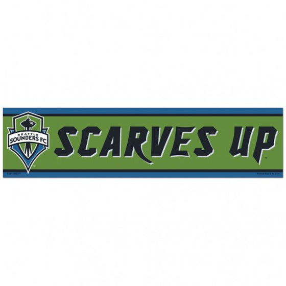 Seattle Sounders FC Decal 3x12 Bumper Strip Style - Special Order