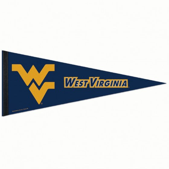 West Virginia Mountaineers Pennant 12x30 Premium Style - Special Order