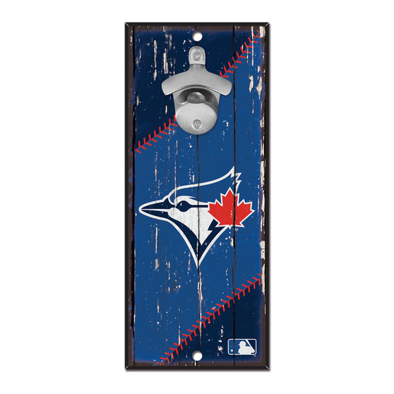 Toronto Blue Jays Sign Wood 5x11 Bottle Opener - Special Order