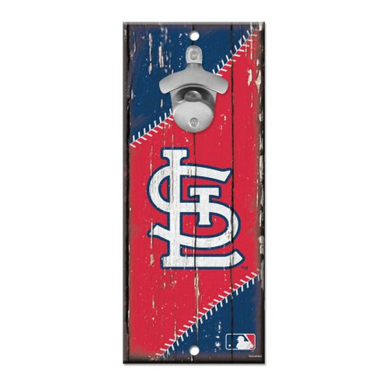 St. Louis Cardinals Sign Wood 5x11 Bottle Opener