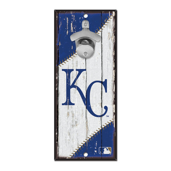 Kansas City Royals Sign Wood 5x11 Bottle Opener