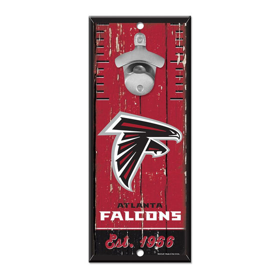 Atlanta Falcons Sign Wood 5x11 Bottle Opener