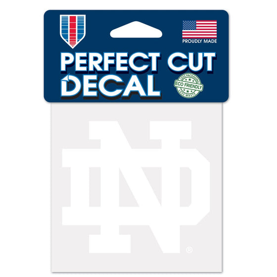 Notre Dame Fighting Irish Decal 4x4 Perfect Cut White - Special Order