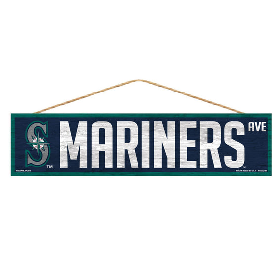 Seattle Mariners Sign 4x17 Wood Avenue Design - Special Order