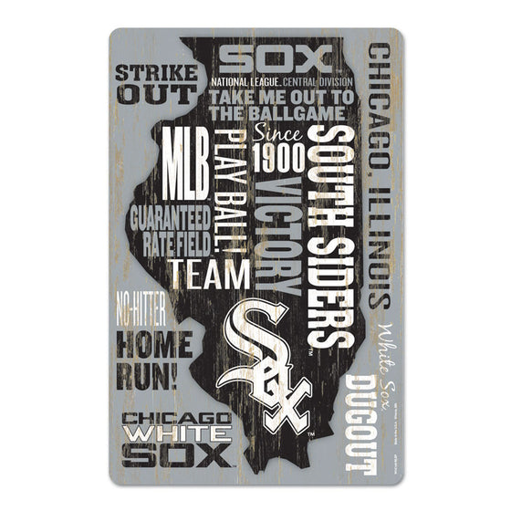 Chicago White Sox Sign 11x17 Wood Wordage Design