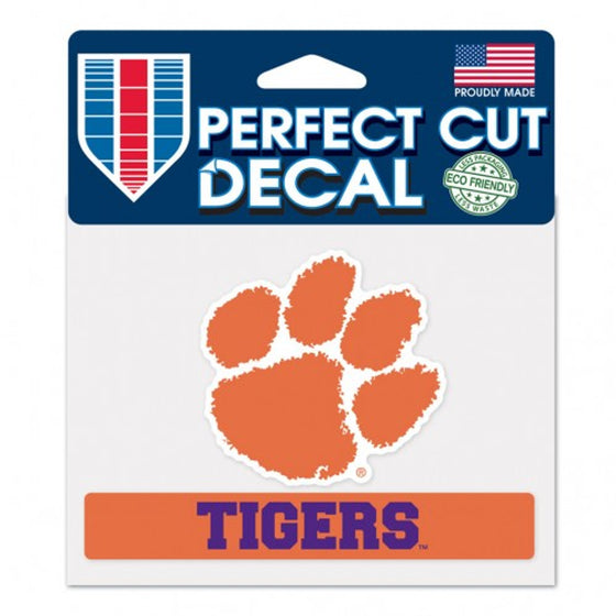 Clemson Tigers Decal 4.5x5.75 Perfect Cut Color - Special Order