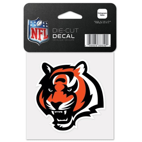 Cincinnati Bengals Decal 4x4 Perfect Cut Color - Special Order