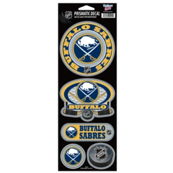 Buffalo Sabres Decal 4x11 Die Cut Prismatic Style - Special Order