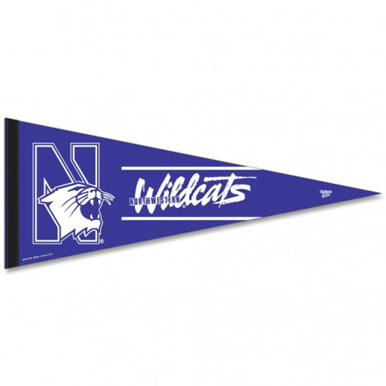 Northwestern Wildcats Pennant 12x30 Premium Style