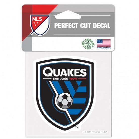 San Jose Earthquakes Decal 4x4 Perfect Cut Color