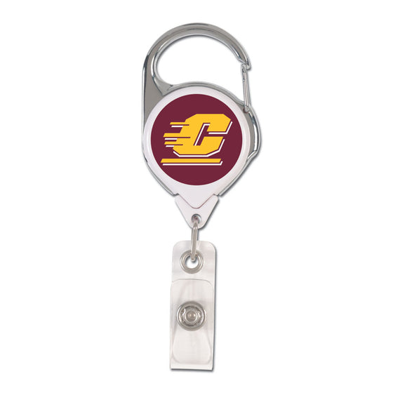 Central Michigan Chippewas Badge Holder Premium Retractable - Special Order