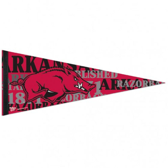 Arkansas Razorbacks Pennant 12x30 Premium Style - Special Order