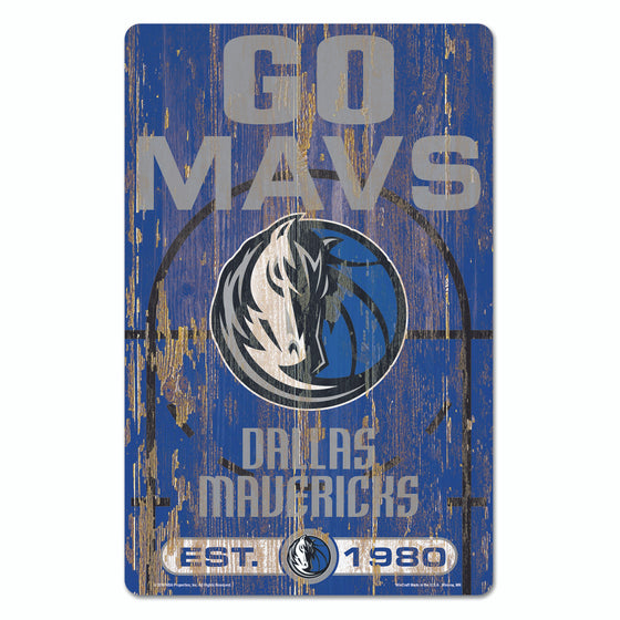 Dallas MavericksÂ Sign 11x17 Wood Slogan Design