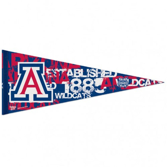 Arizona Wildcats Pennant 12x30 Premium Style - Special Order