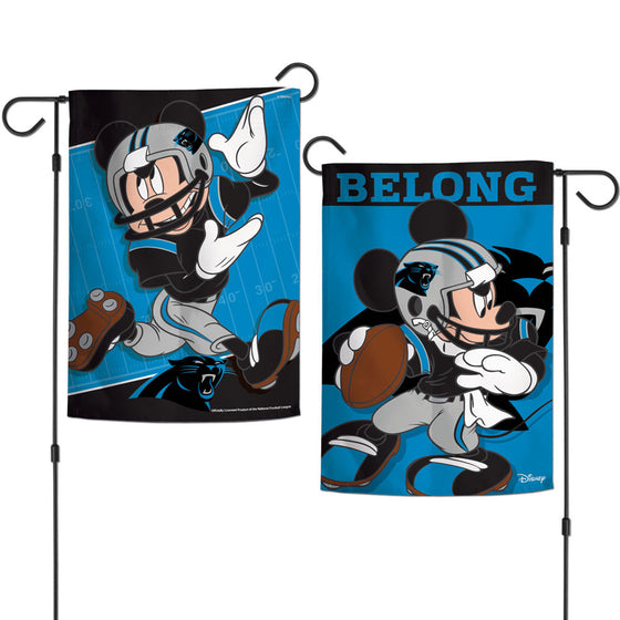 Carolina Panthers Flag 12x18 Garden Style 2 Sided Disney - Special Order