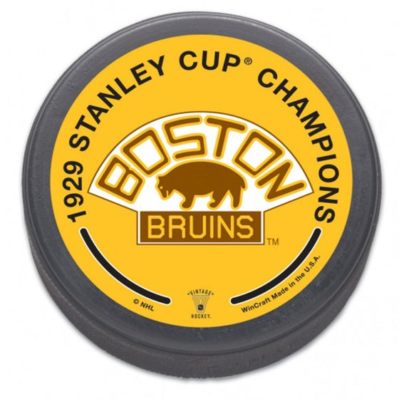 Boston Bruins Hockey Puck - 1929 Stanley Cup Champ - Bulk - Special Order