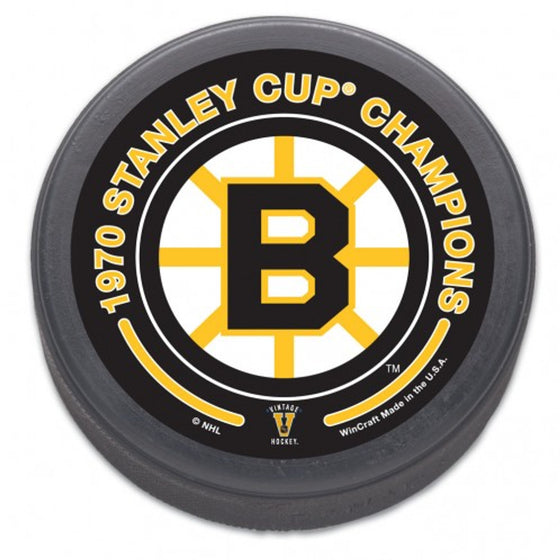 Boston Bruins Hockey Puck - 1970 Stanley Cup Champ - Bulk - Special Order