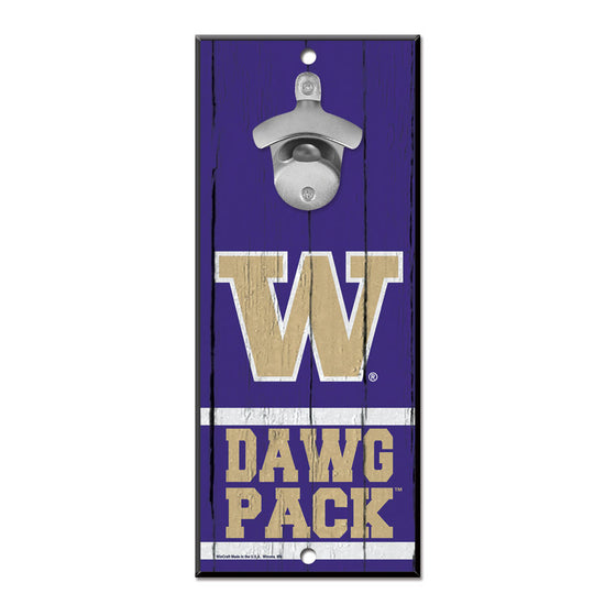 Washington Huskies Sign Wood 5x11 Bottle Opener - Special Order