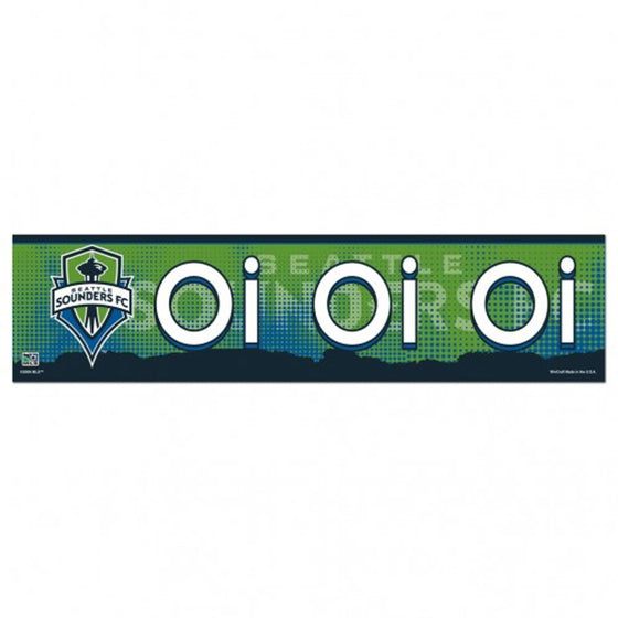 Seattle Sounders FC Decal 3x12 Bumper Strip Style Oi Oi Oi Design - Special Order