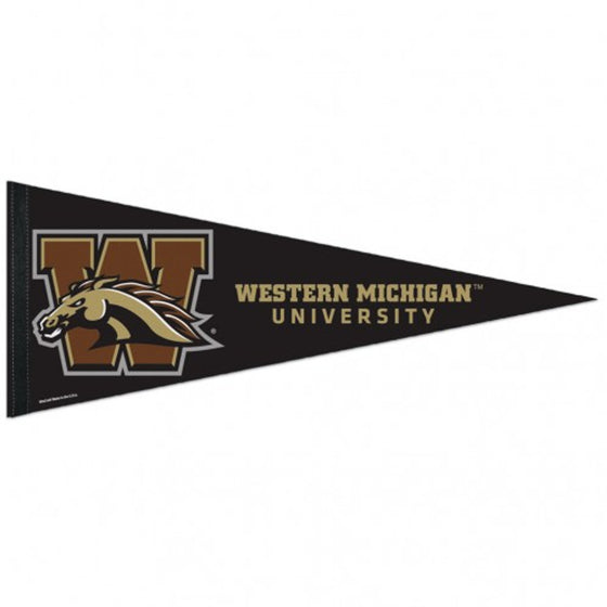 Western Michigan Broncos Pennant 12x30 Premium Style - Special Order